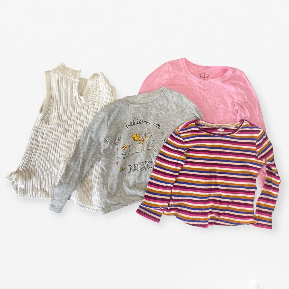 Bundle Lot - Size 5 kids girls Jumping Beans Jack Jill Tops, tees, knits